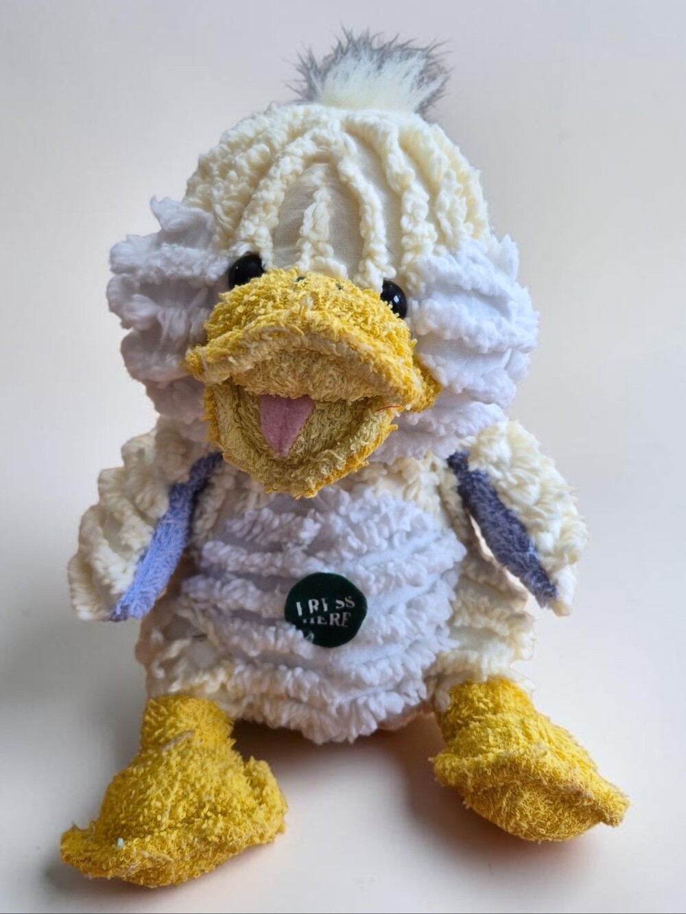 Vintage Plush Duck Talking Farmyard Friends Stuffed Animals Old McDonald 90s